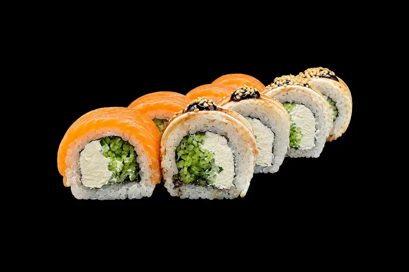 Філадельфія комбо з лососем та вугрем - "Eclipse Sushi" в Чабанах фото 