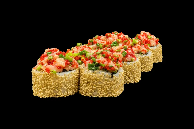 Рол Спайсі з копченим лососем та гребінцем  - "Eclipse Sushi" в Чабанах фото 