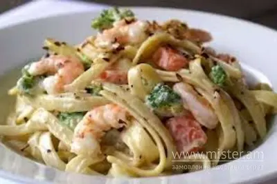 Паста з креветками у вершковому соусі   Enjoy Food undefined фото