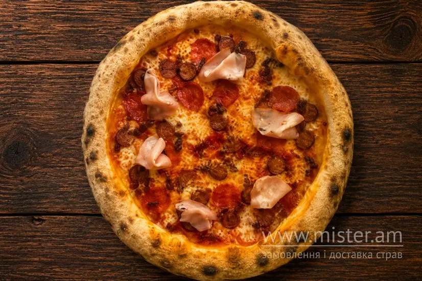 Піца "Квадро Салюмі" - "Papa's Pizza" в Чернігові фото