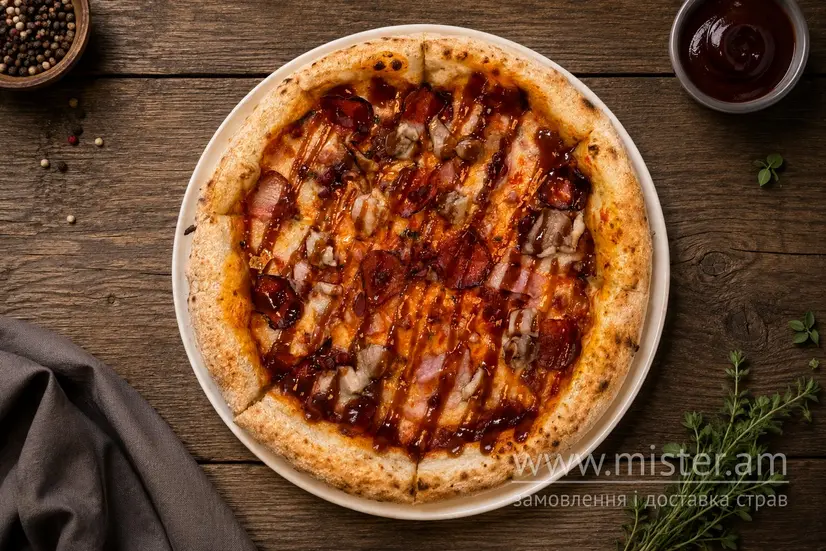 Піца "4 мʼяса" вершкова - "Papa's Pizza" в Чернігові фото