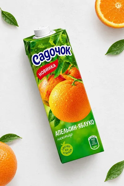 Сік Садочок апельсин-яблуко 1л Хочу Піцу undefined фото