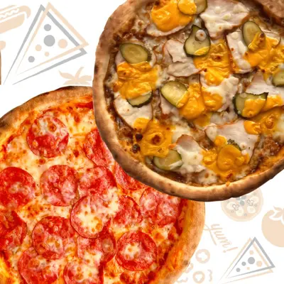 Чізбургер 30 см + Салямі з сиром 30 см Pizza 482 undefined фото