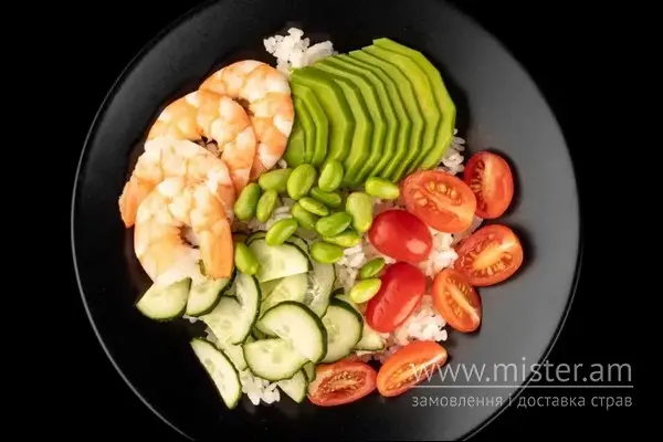 Боул з рисом, креветкою та горіховим соусом - "Sushi-Pizza by La Spezia (вул.Харківська, 5/1)" в Сумах фото