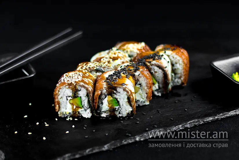 Рол "Філадельфія" з вугрем Преміум - "Sushi-Pizza by La Spezia (вул.Харківська, 5/1)" в Сумах фото 