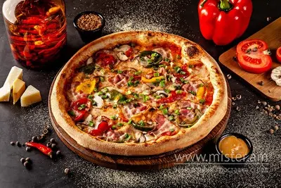 Піца "Грибна з беконом" 32 см - "Treba Pizza" в Івано-Франківську фото 