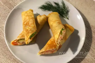 Млинчики з сьомгою та вершковим сиром Здибанка undefined фото