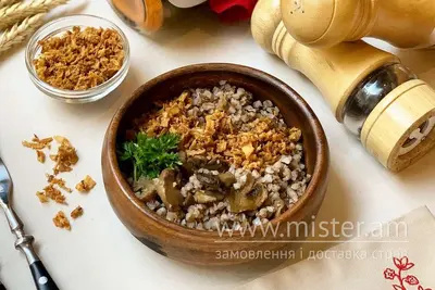 Гречана каша з грибами і цибулею Варенична Балувана Галя undefined фото