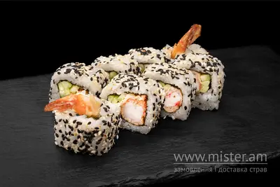 Рол "Ебі" з креветкою в кунжуті Sushi-Pizza by La Spezia (вул.Харківська, 5/1) undefined фото