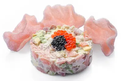 Salmon, Tuna & Scallop Tartare Tomo Food undefined photo