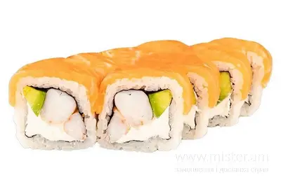Рол “Філадельфія" з лососем і креветкою преміум Sushi-Pizza by La Spezia (вул.Харківська, 5/1) undefined фото