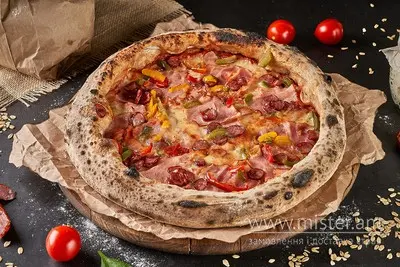 Піца житня "Мисливська" 30 см - "Treba Pizza" в Івано-Франківську фото