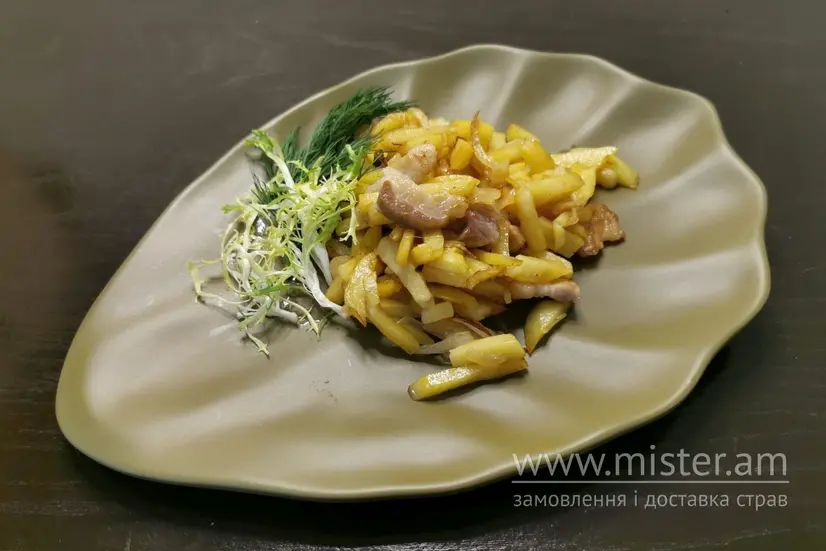 Картопля смажена по-домашньому з салом та цибулею - "VIN&GRET" в Сумах фото