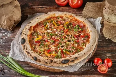 Піца на заквасці "Грибна з беконом" 30 см - "Treba Pizza" в Івано-Франківську фото 