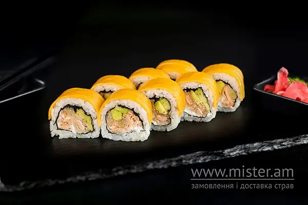 Рол сирний з печеним лососем - "Sushi-Pizza by La Spezia (вул.Харківська, 5/1)" в Сумах фото 