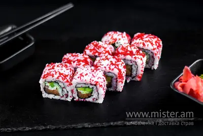Рол "Каліфорнія" з лососем в ікрі Sushi-Pizza by La Spezia (вул.Харківська, 5/1) undefined фото