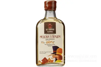 Наливка "Медова з перцем" 0,2 л Наливки зі Львова undefined фото